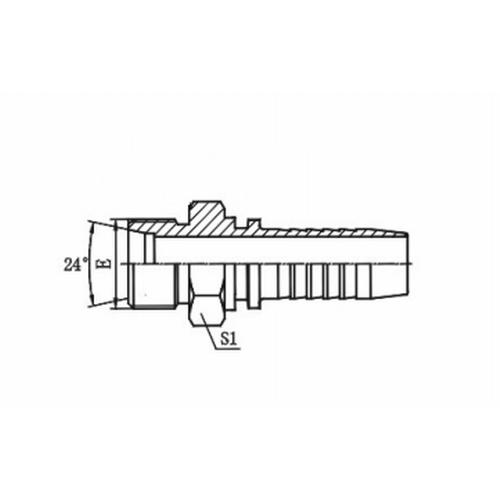 HYDRAULIC HOSE FITTINGS METRIC MALE 24° 