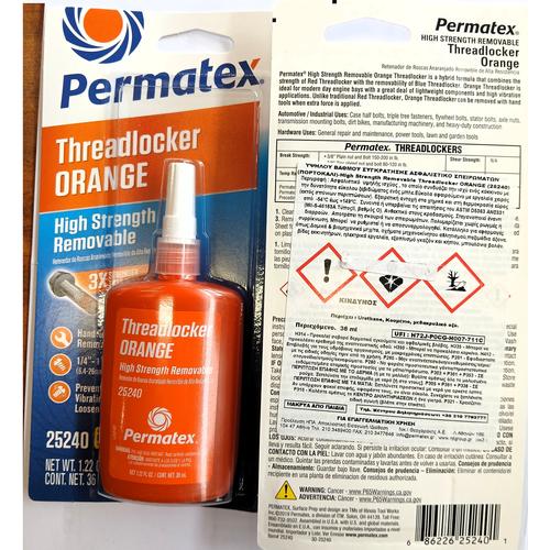 THREADLOCKER ORANGE 252 36ml